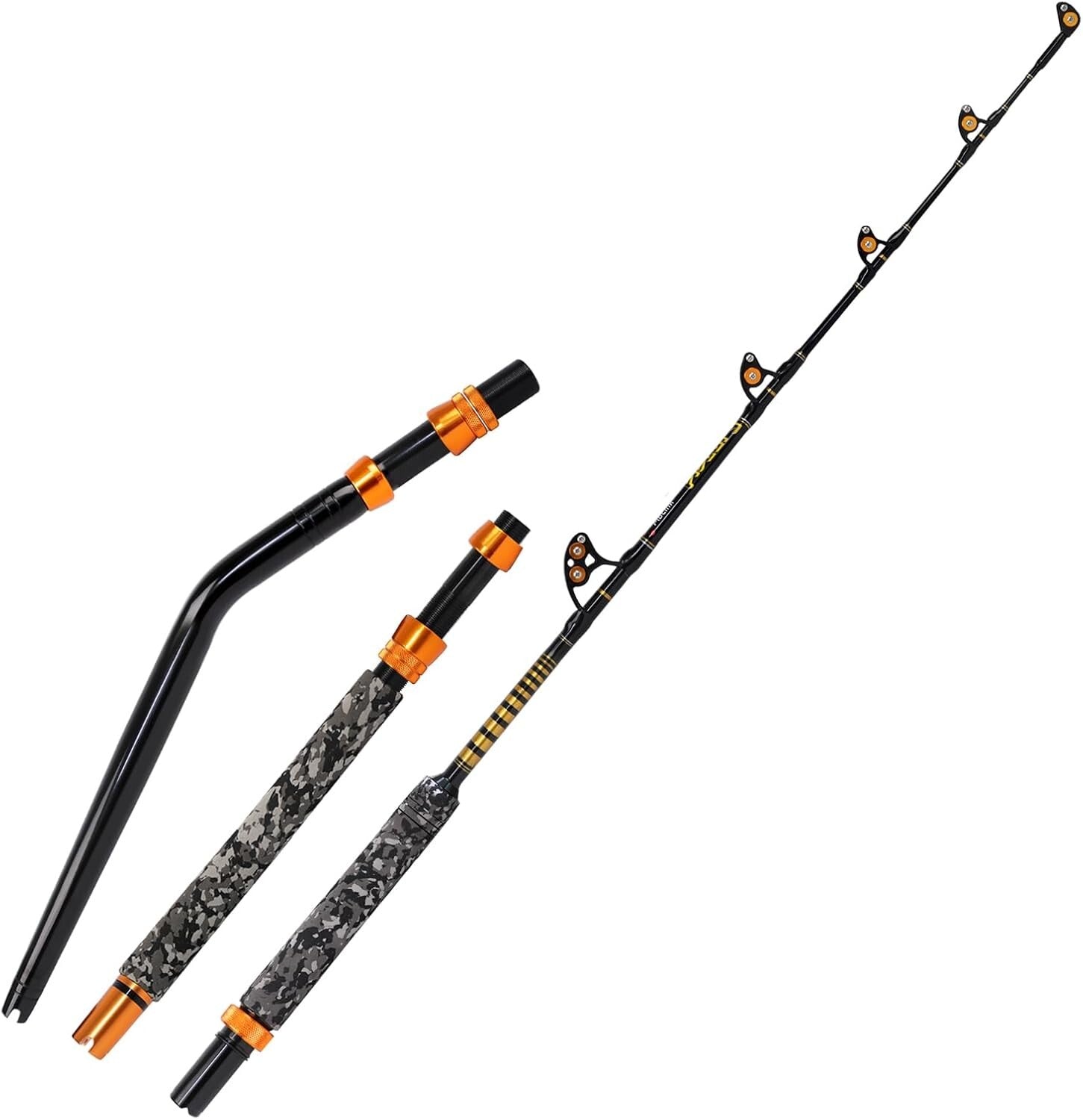 Non-Slip EVA Grip Trolling Rod - 6' Big Game Fishing Pole for Saltwater Use