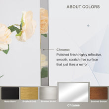 Load image into Gallery viewer, 24x36 Rectangular Chrome Wall Mirror with Rounded Corners - Modern Design
