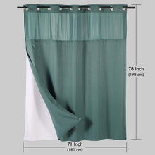 Load image into Gallery viewer, SnapHook Heavy-Duty Shower Curtain with Liner - Stylish &amp; Practical - 71x78"