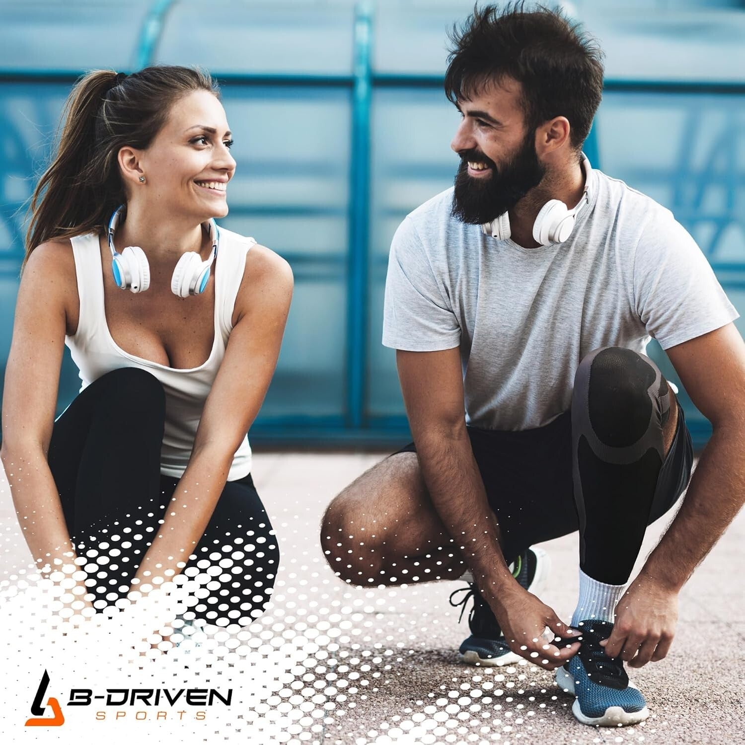 20-30mmHg Full Leg Compression Sleeves - Thigh to Ankle Support for Sports