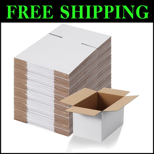 Easy-Assembly 40-Pack 10x6x6 Shipping Boxes - Recyclable Cardboard Solution