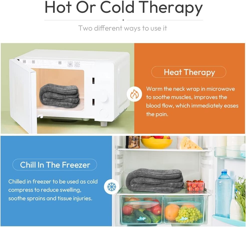 All-Natural Microwavable Heating Pad for Neck & Shoulders - Stress Relief Aid