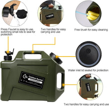 Load image into Gallery viewer, Compact 5 Gallon Water Jug with Spigot - Ideal for Camping and Emergency Use
