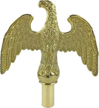 Load image into Gallery viewer, Durable Aluminum Gold Eagle Flagpole Topper - 7.5-Inch with Removable Adapter