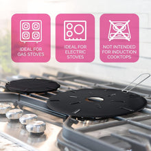 Load image into Gallery viewer, Set of 2 Cast Iron Heat Diffusers - 8.25'' &amp; 6.75'' for Gas and Electric Stoves