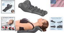 Load image into Gallery viewer, Portable Neck Support Pillow with Upper Back Massage Point - 16.14 x 7.48 in.
