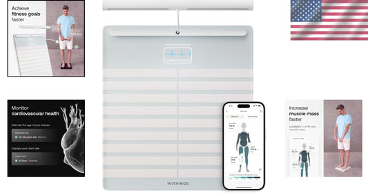 Digital Glass Scale with Muscle Mass Tracker & Heart Rate Monitoring Features