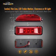 Load image into Gallery viewer, Enhance Safety with 10 Waterproof LED Clearance Lights - 3.9 Inch Red