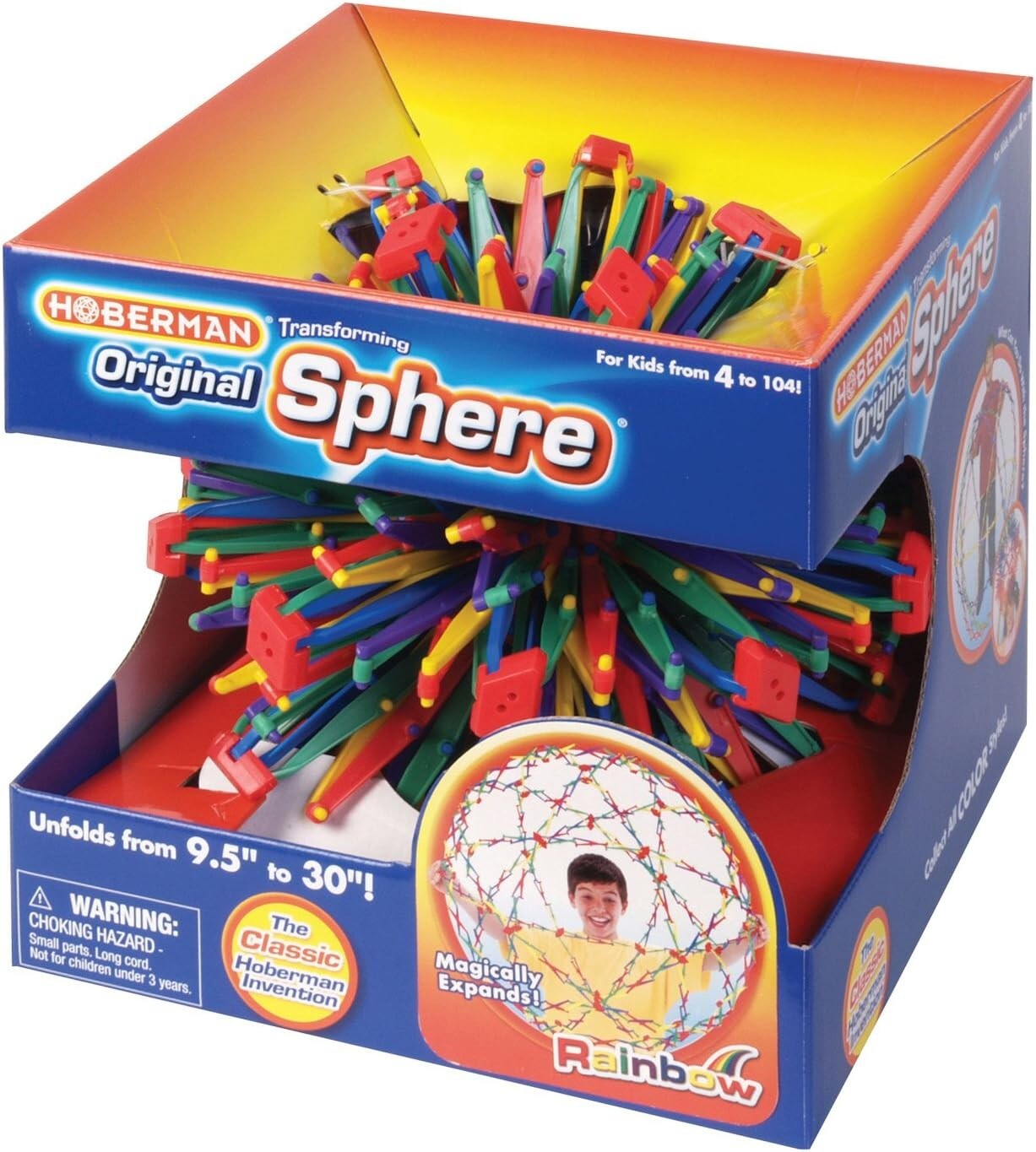 Original Hoberman Sphere: Expandable 30" Toy with Educational Booklet Included