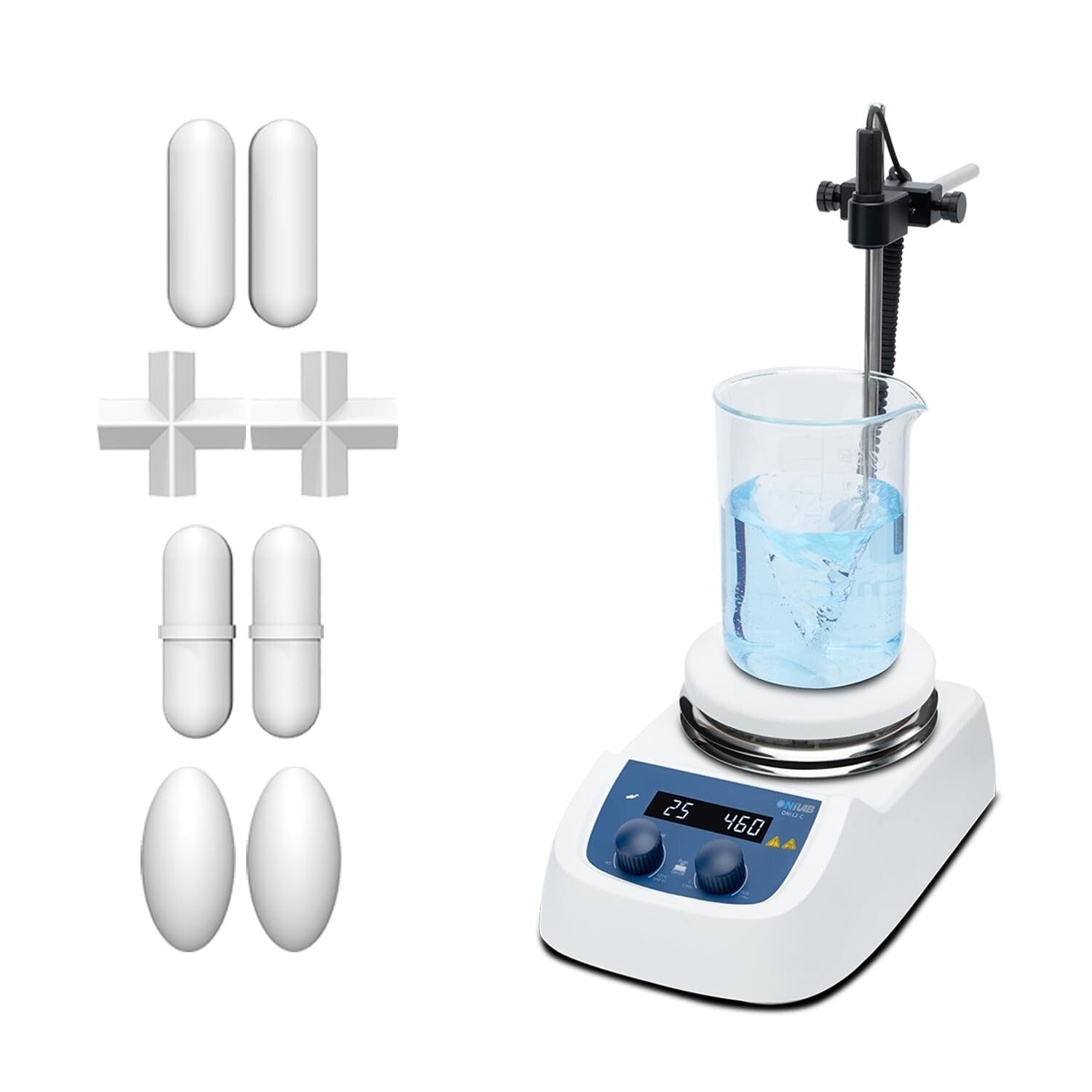 Versatile 110V Magnetic Stirrer with Ceramic Hotplate & Adjustable Speed Control