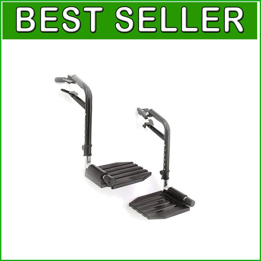 Comfortable Swing-Away Wheelchair Footrest with Flip-Up Design - Universal Fit