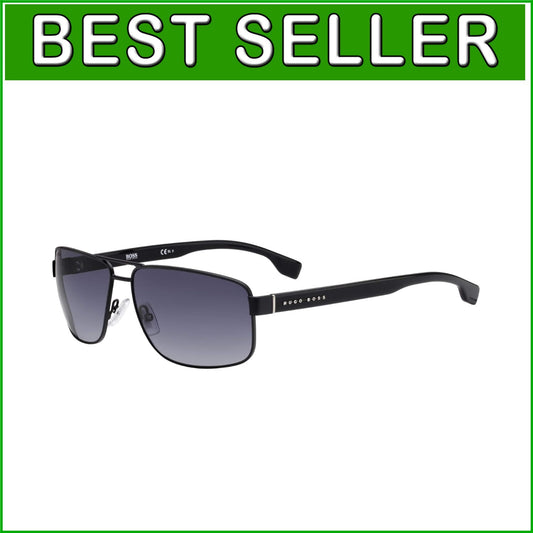 BOSS Men's Pilot Sunglasses with UV Protection - 64mm Matte Black Frame