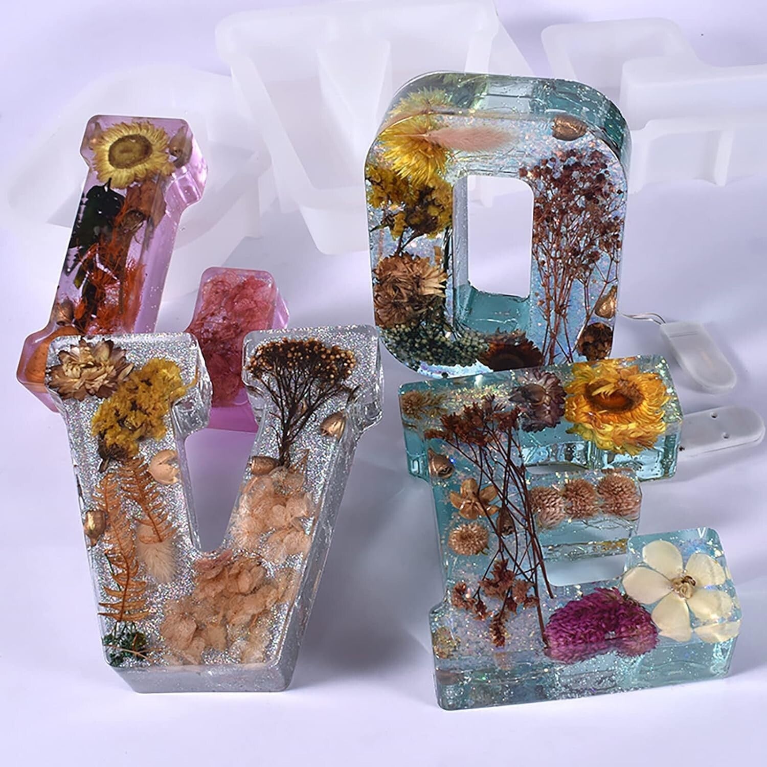 Versatile 7-Inch Alphabet Silicone Mold Set - Perfect for DIY Resin and Soap