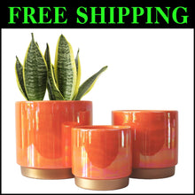 Load image into Gallery viewer, Bohemian Ceramic Flower Planters with Drainage Holes - Indoor/Outdoor Use