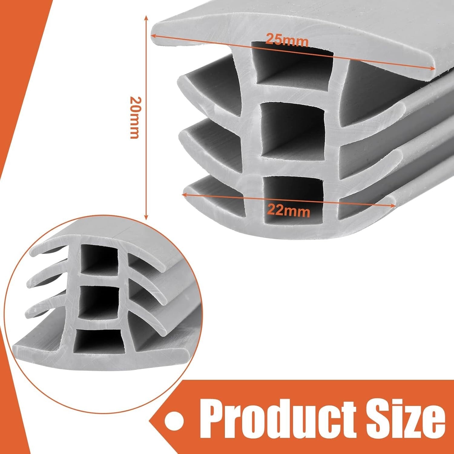 Flexible EPDM Concrete Expansion Joint Filler - 25ft Driveway Repair Solution