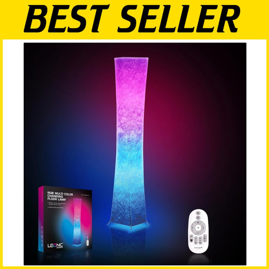 Elegant 61" LED Floor Lamp with Remote, 16 Million Colors & Voice Control
