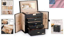 Load image into Gallery viewer, Mirrored Jewelry &amp; Watch Storage Box - Elegant Design with Removable Pillows