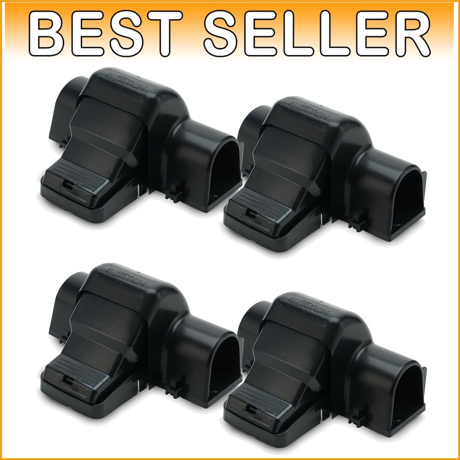 Effective 4 Count Rat Traps - Hands-Free, Safe Rodent Control for Home & Garden