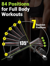 Load image into Gallery viewer, Portable Adjustable Weight Bench with Heavy-Duty Steel Frame for Home Workouts