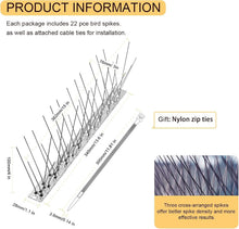 Load image into Gallery viewer, Stainless Steel Bird Deterrent Spikes - Effective Protection Against Mess