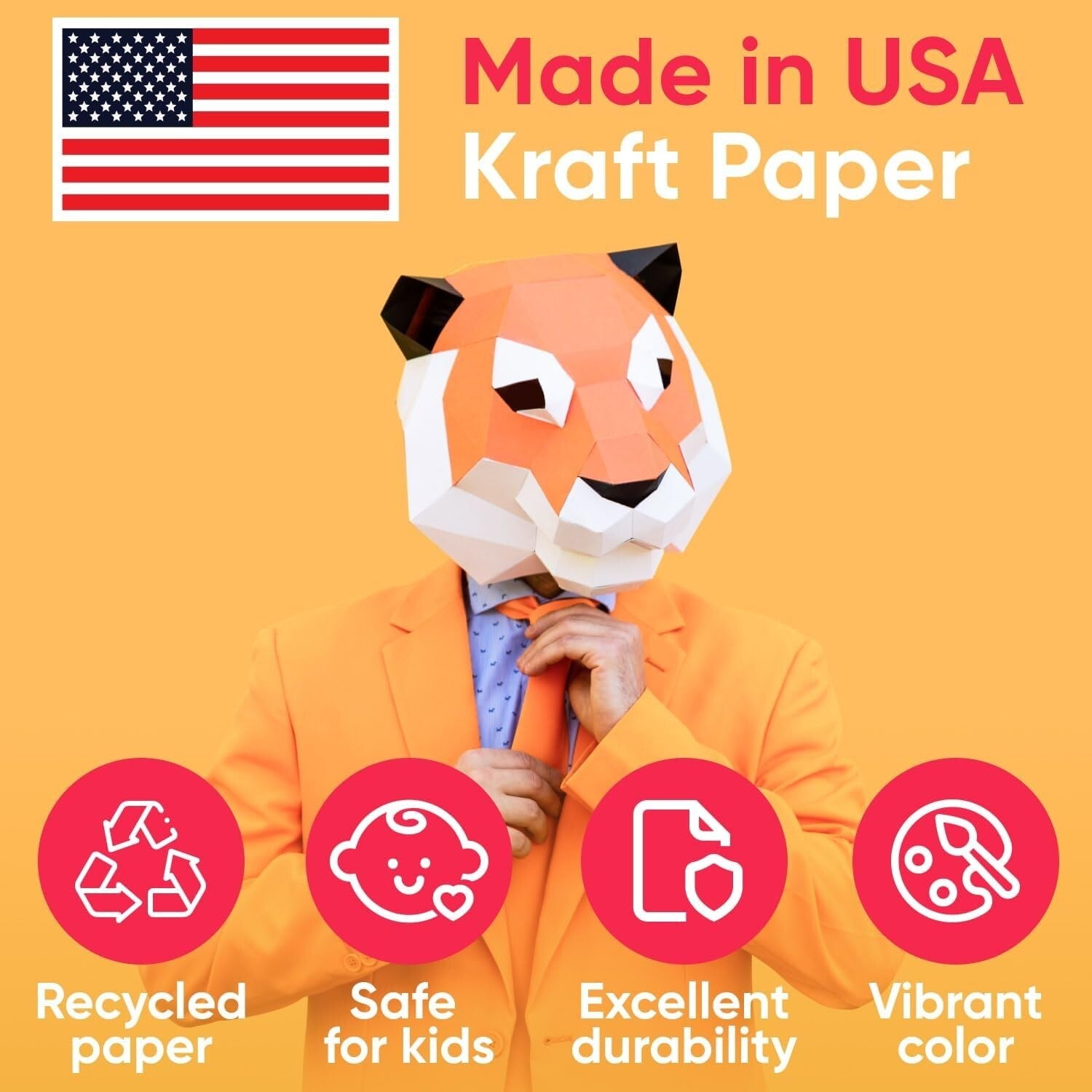 36" x 1200" White Kraft Paper Roll - Non-Toxic & Durable for Creative Projects