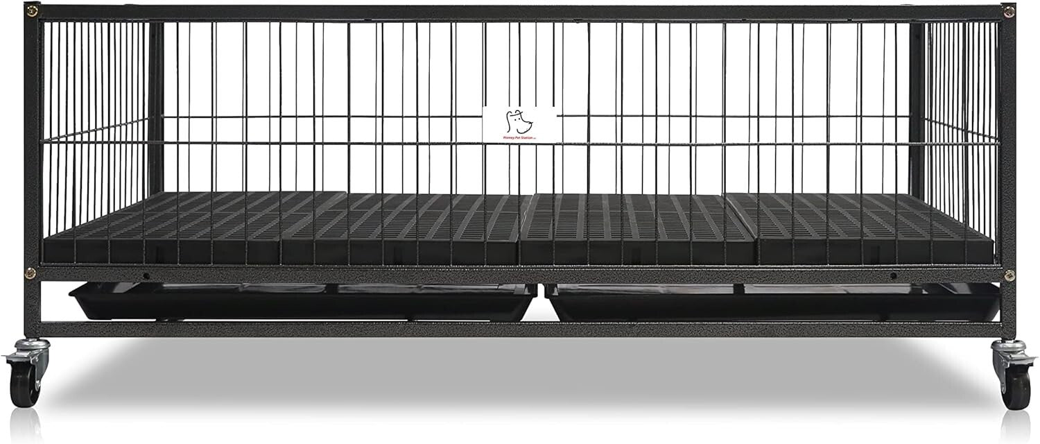 Portable Dog Whelping Box with Lockable Wheels - Ideal for Small & Medium Breeds