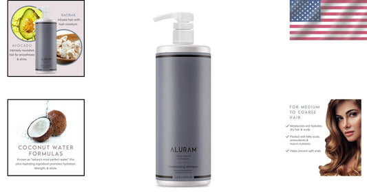 Hydrating Shampoo with Coconut Water - For Healthy & Shiny Hair - 33.8 Fl Oz