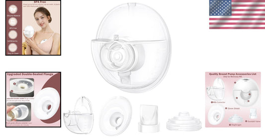 Efficient Breast Pump Parts Set with 24mm Flange and Milk Collector for Moms