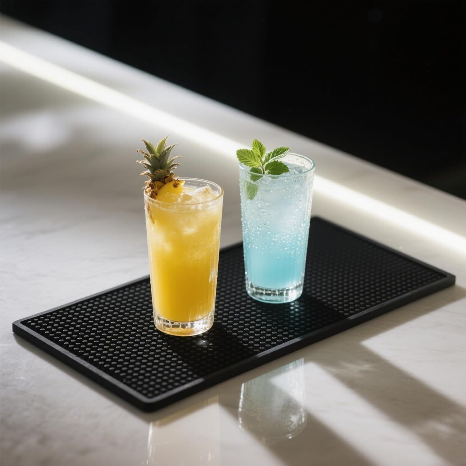 Heavy Duty 12x6 Inch Bar Mats, Non-Slip Rubber - Ideal for Bartenders & Tables