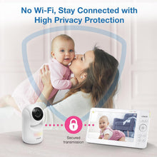 Load image into Gallery viewer, 7" Digital Video Baby Monitor with Two Cameras &amp; Pan Tilt Zoom - HQ Quality