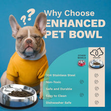 Load image into Gallery viewer, Upgrade Your Pet's Mealtime with Slanted Stainless Steel Dog Bowl - Medium Size