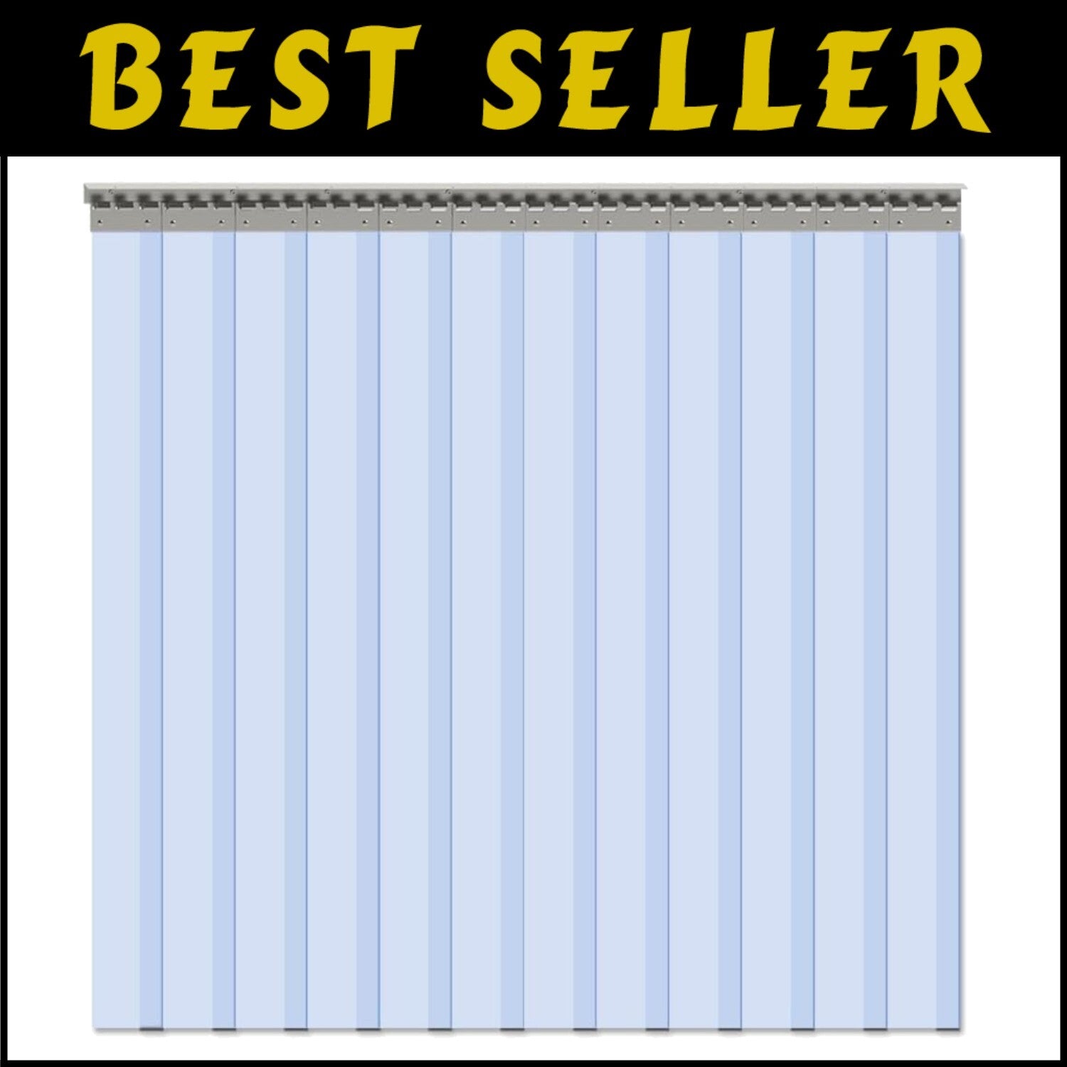 Modern Clear PVC Curtain Strips, 96" High x 72" Wide - 12PCS for Easy Install