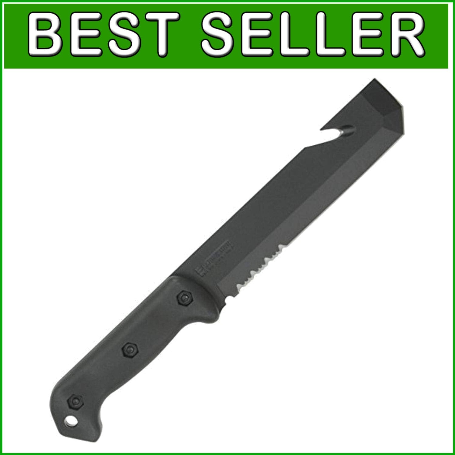 Durable 7" Becker Tac Tool - 1095 Steel Hunting Knife with Glass-Filled Sheath
