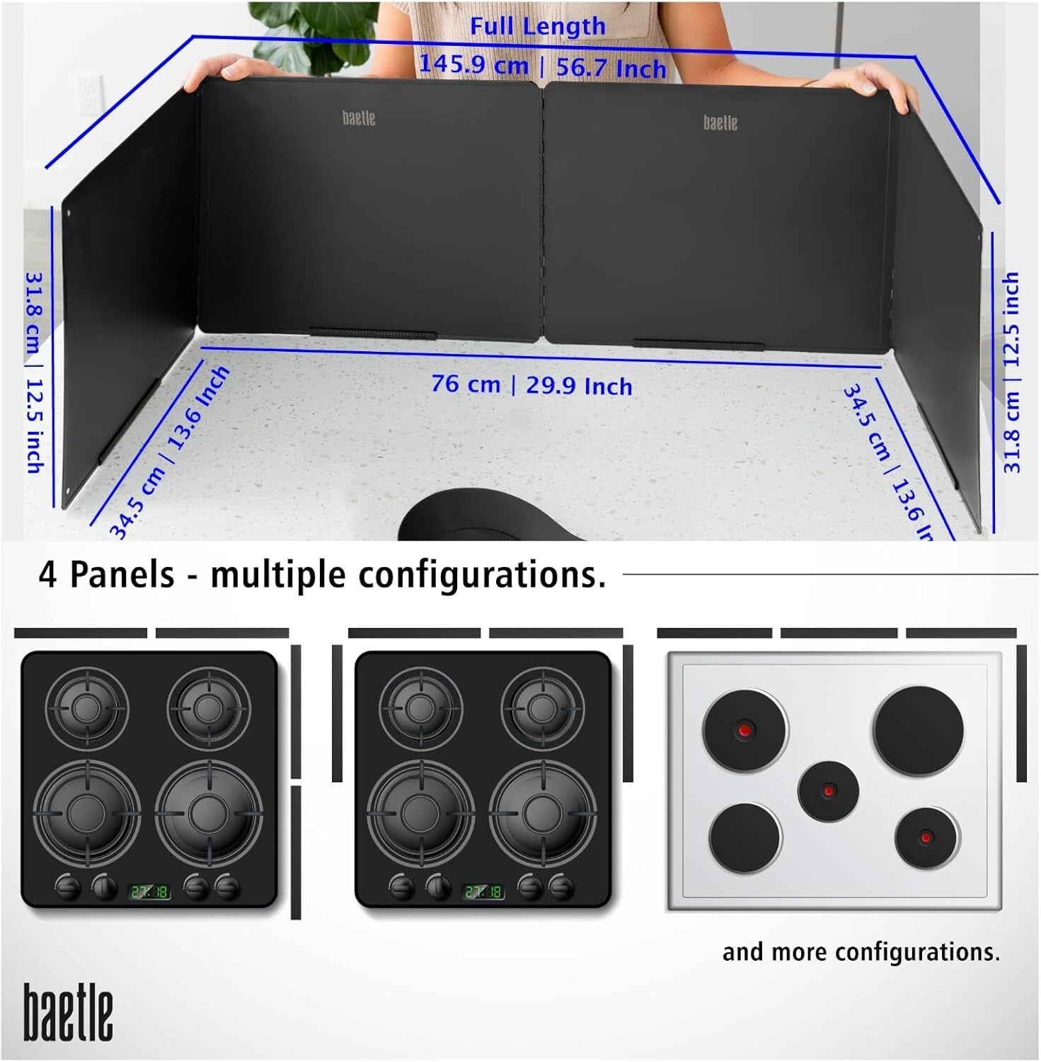 High-Quality Stainless Steel Frying Splash Guard + Spoon Rest - Holiday Gift
