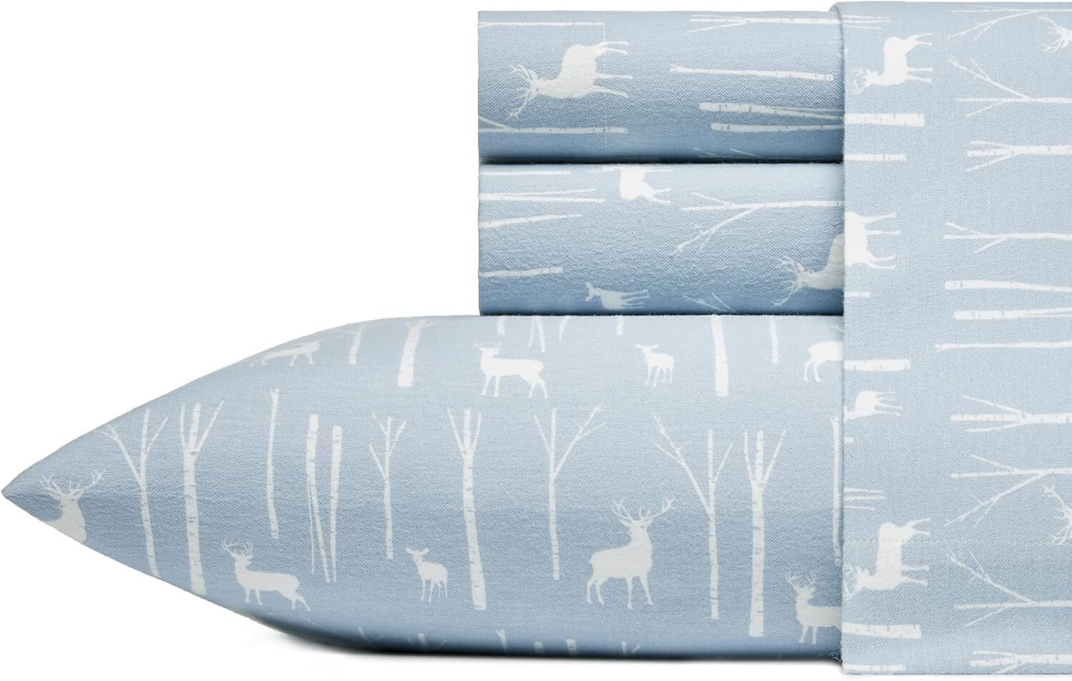 Deep Pocket King Sheet Set in Birch Forest - Extra Soft Cotton Flannel