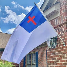 Load image into Gallery viewer, 3x5 Christian Flag with Appliqued Cross - Heavy-Duty SolarMax Nylon Outdoor