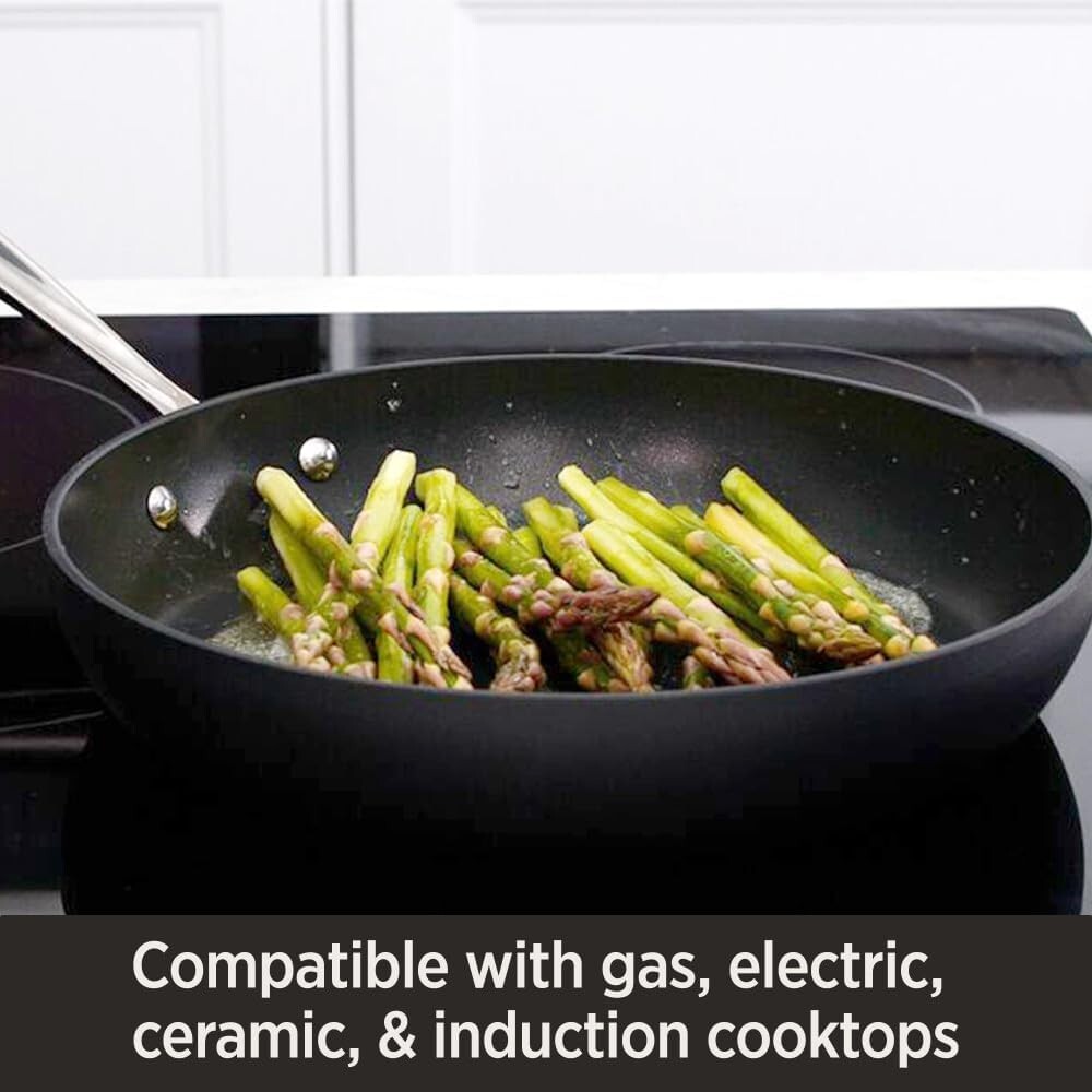 Induction Compatible Nonstick Fry Pans - HA1 Hard Anodized 5-Piece Collection