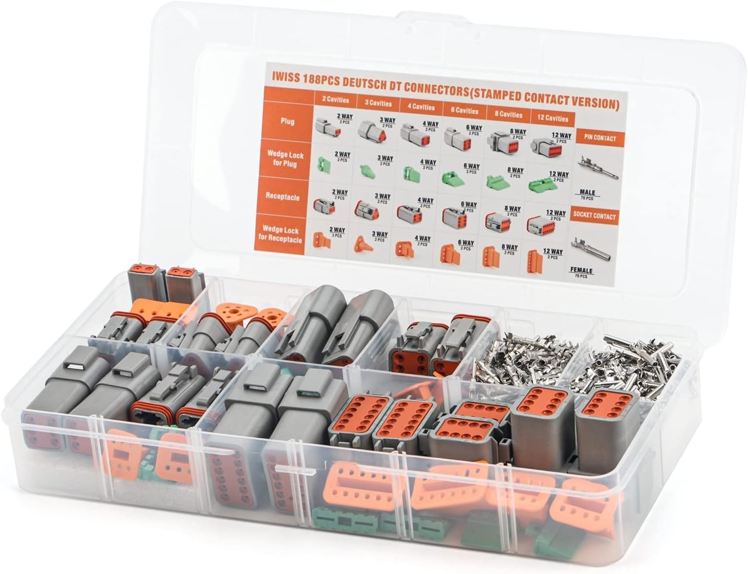 Professional 188-Piece Deutsch DT Connector Set - Ideal for Automotive Wiring