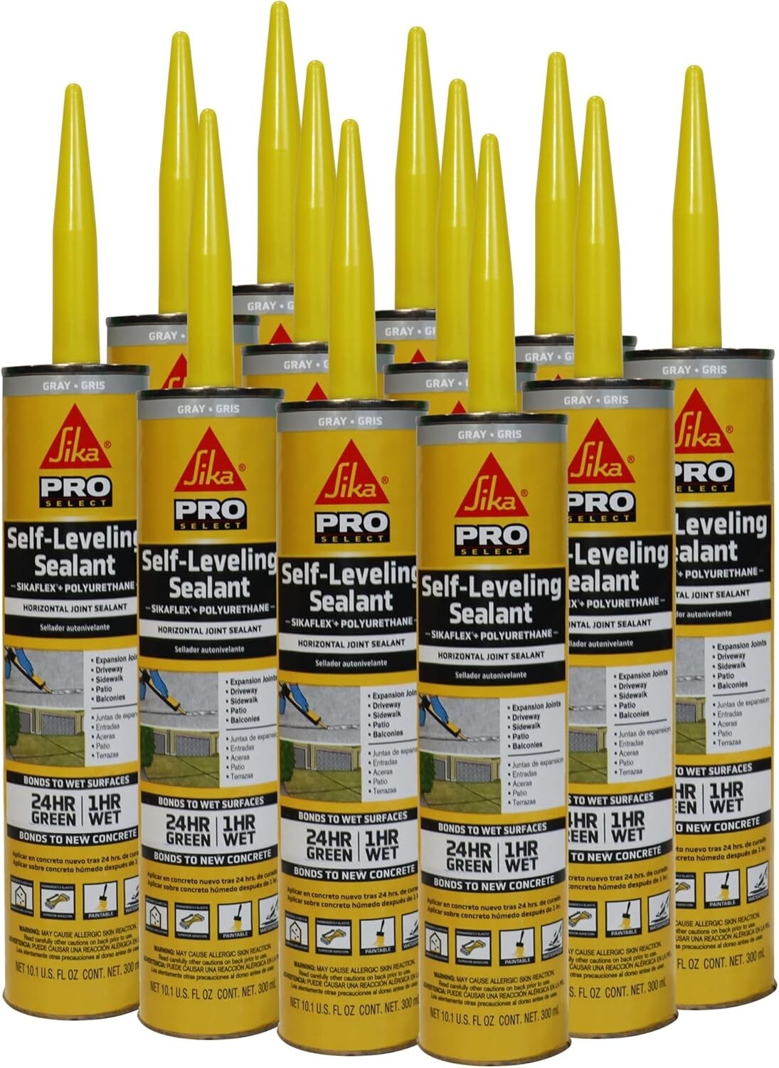 12 Pack of 10.1 Oz Self-Leveling Polyurethane Sealant - Waterproof & Durable