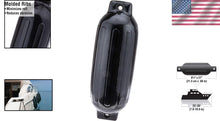 Load image into Gallery viewer, Protective Twin Eye Inflatable Boat Fender (8.5" x 27") for Docking Safety
