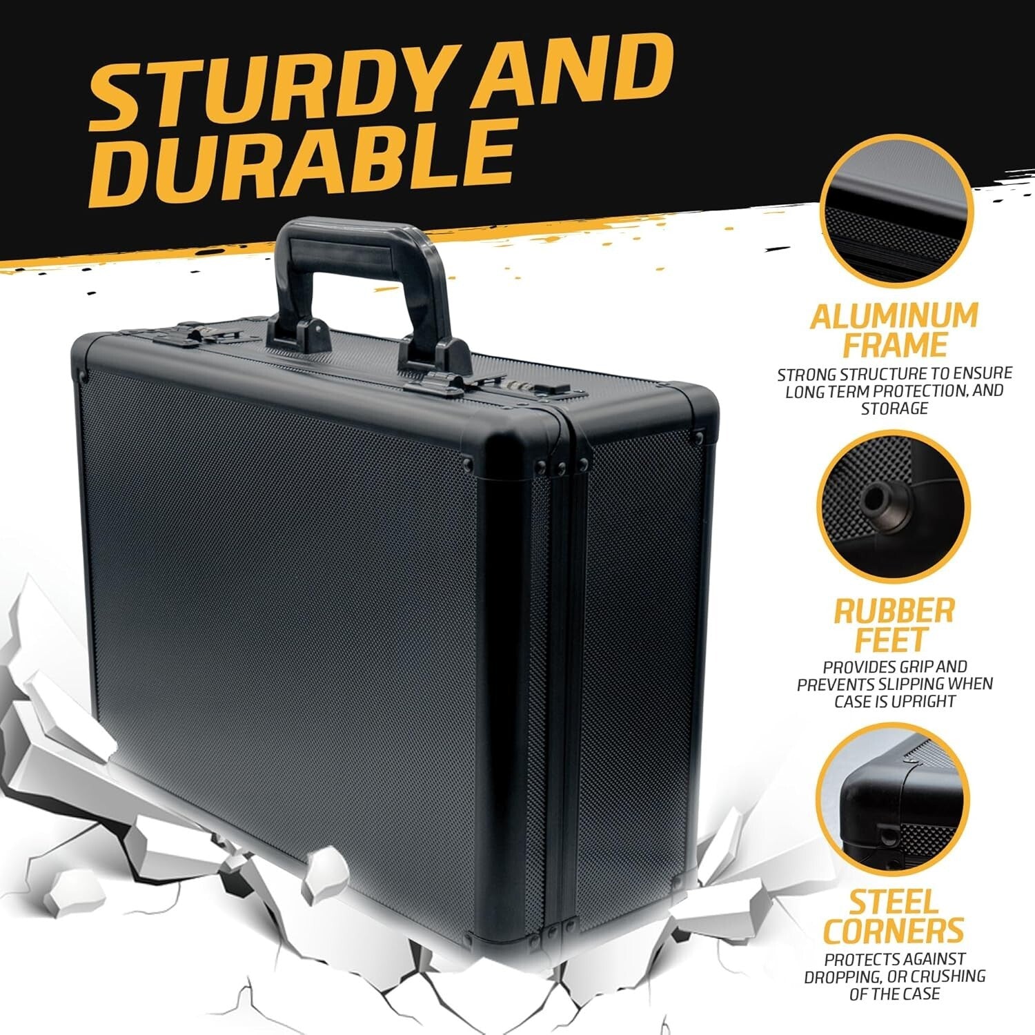 Secure Trading Card Box Holds 2700 Sleeved Cards - Durable Aluminum Design