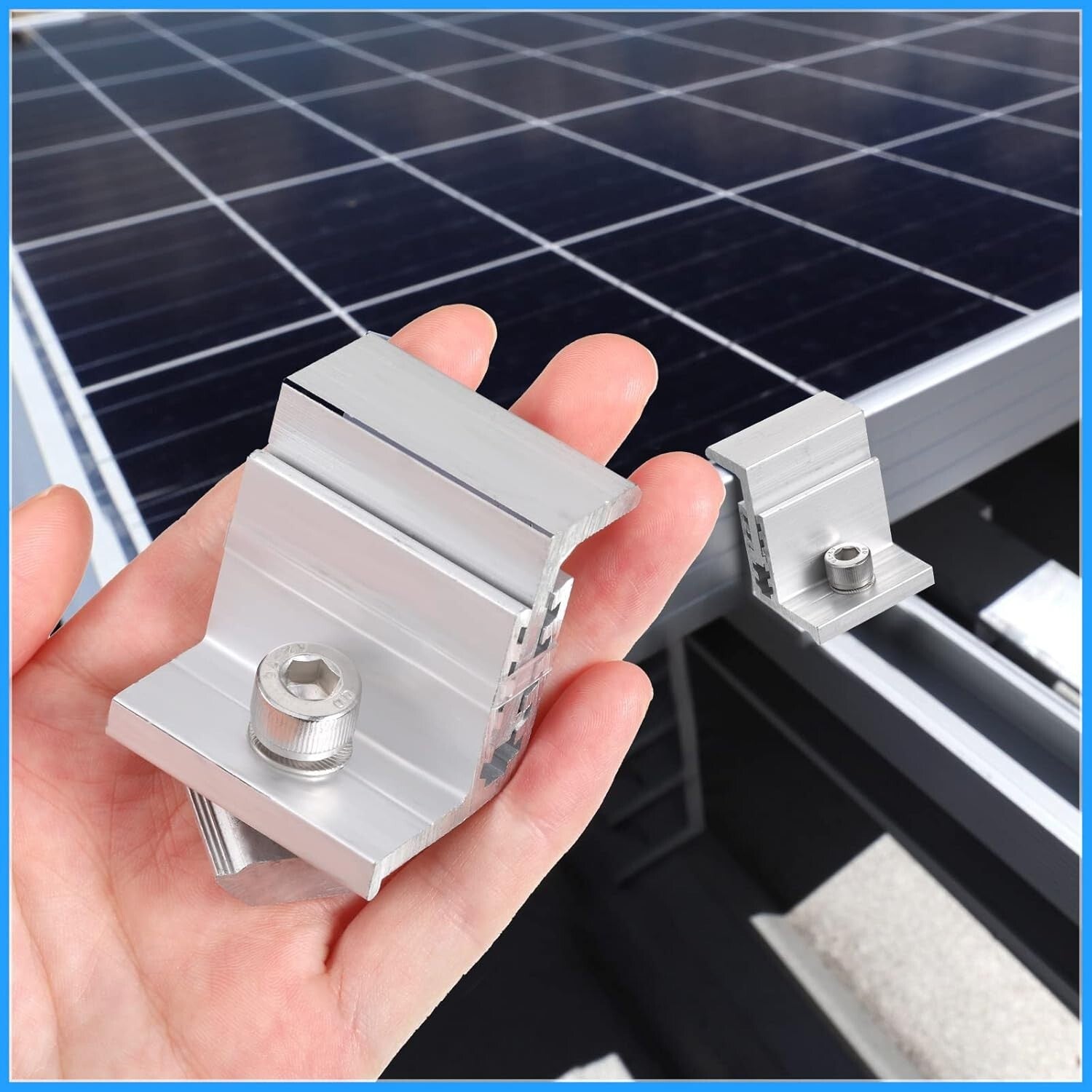 Durable Solar Panel Mid Clamps with Adjustable End Clamps - Easy Install