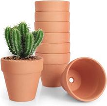 Load image into Gallery viewer, 24-Pack 4 Inch Terracotta Clay Pots with Drainage for Charming Plants &amp; Crafts