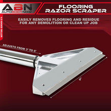 Load image into Gallery viewer, 8in Telescopic Floor Razor Scraper - Ideal for Removing Flooring &amp; Adhesives