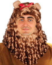 Load image into Gallery viewer, Professional Cowardly Lion Costume Wig - Adjustable Mane &amp; Beard for Age Groups