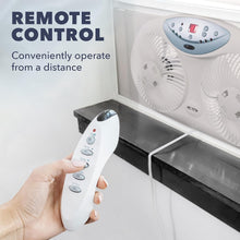 Load image into Gallery viewer, Light Grey Bionaire Window Fan with 3 Speeds and Remote Control - Cool Comfort
