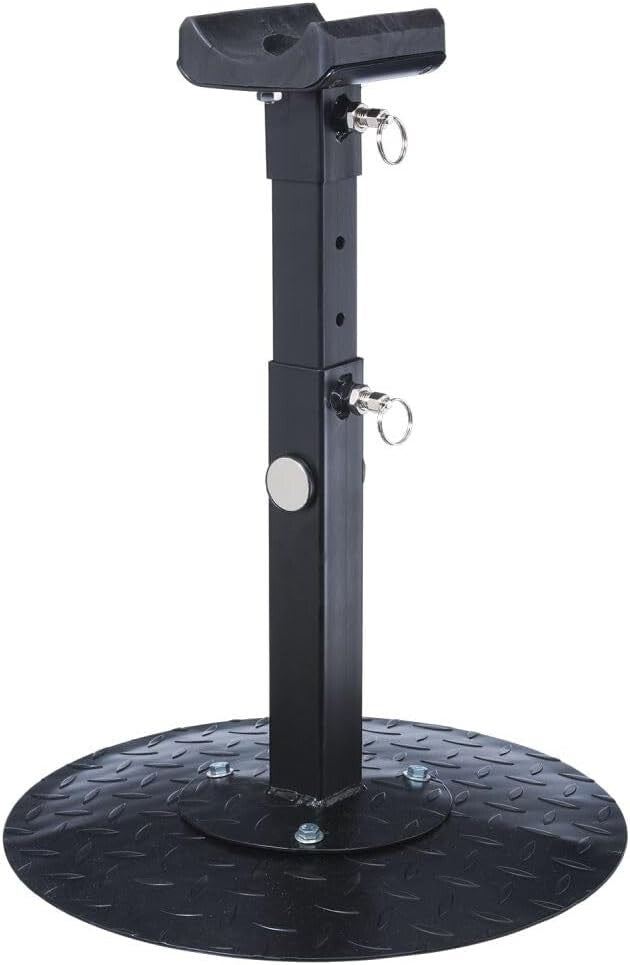 Adjustable Professional Farrier Stand with Magnetic Tool Holder - Silver Finish