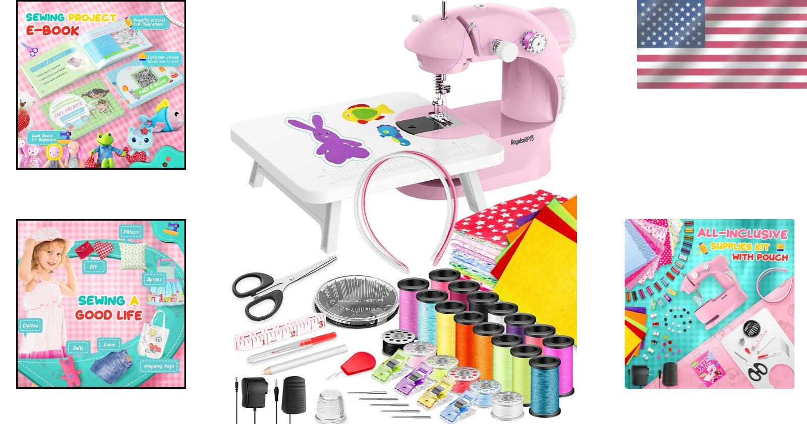 Electric Portable Sewing Machine with Accessories & Tutorials: Ideal for Travel