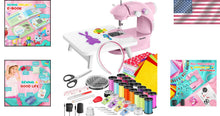 Load image into Gallery viewer, Electric Portable Sewing Machine with Accessories &amp; Tutorials: Ideal for Travel