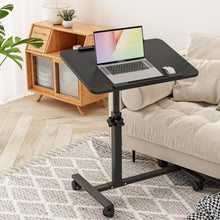 Load image into Gallery viewer, Rolling Hospital Bedside Table - Modern Tilting Laptop Cart with Locking Wheels